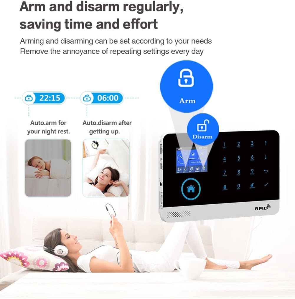 DIY Home Wi-Fi Alarm Kit with Motion Detector, Door/Window Sensor, Siren W620