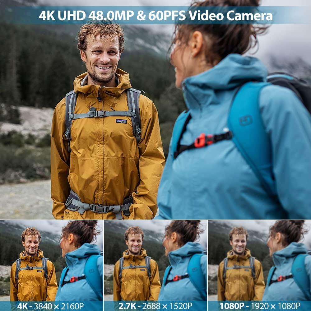 4K 60FPS 48MP 18X Digital Camcorder with Touch Screen and Remote Control M5572