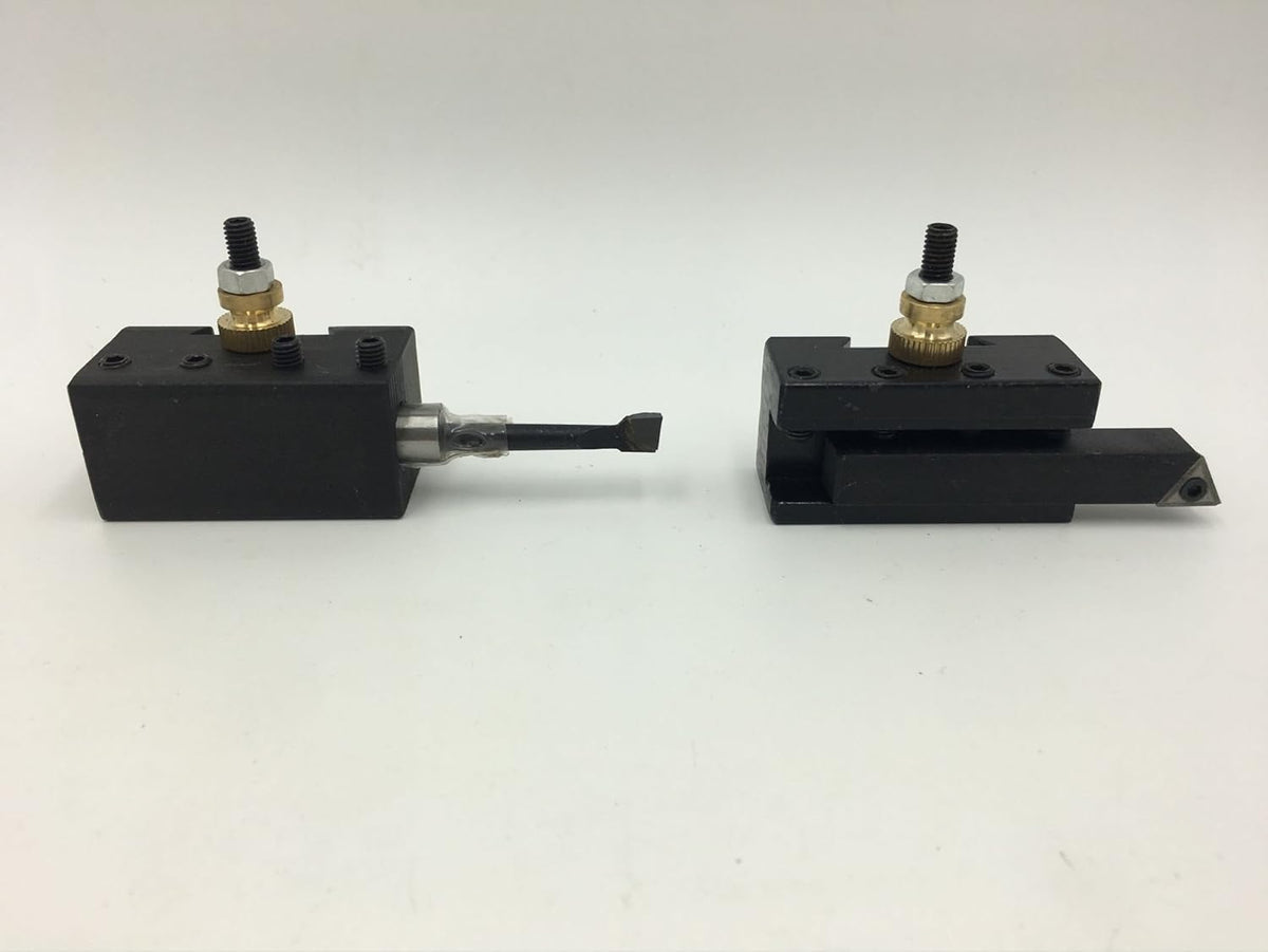Quick Change Tool Post Holder Set with Boring Bar and Carbide Inserts H65610
