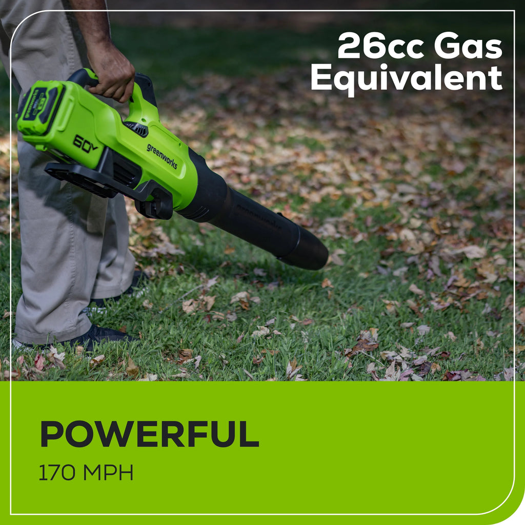 60V 630 CFM 170 MPH Leaf Blower with 2.5 Ah Battery & 3 Amp Charger Z21564