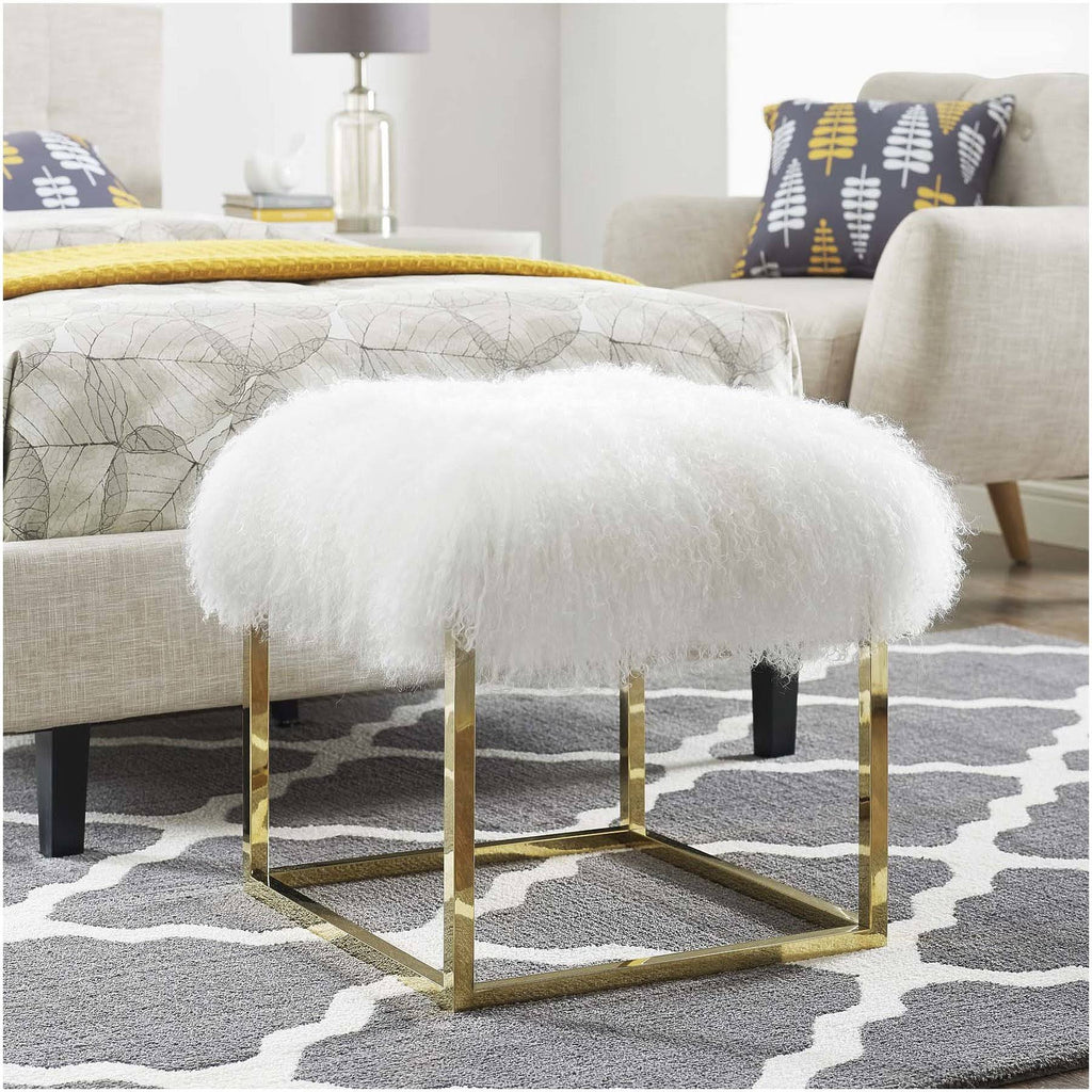 Gold White Ottoman L597178