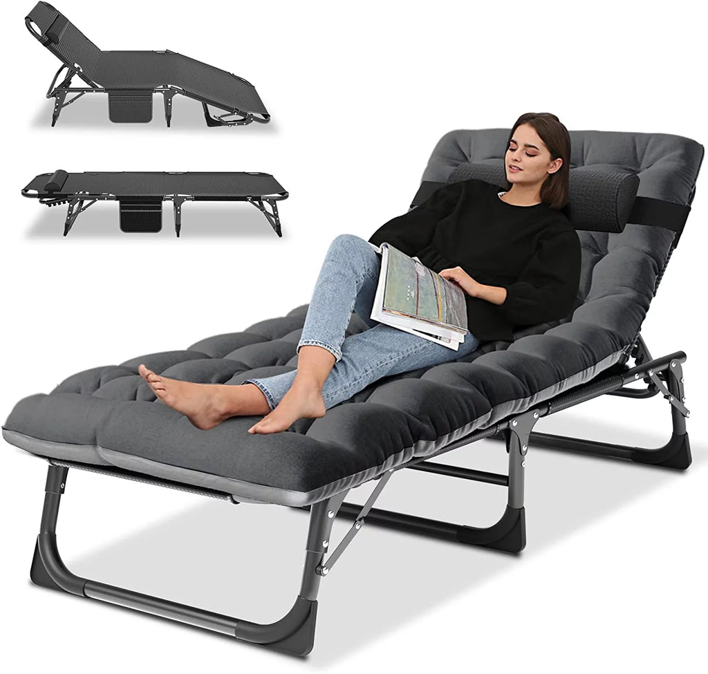 Folding Sleeping Cot with Mattress and Pillow R8491
