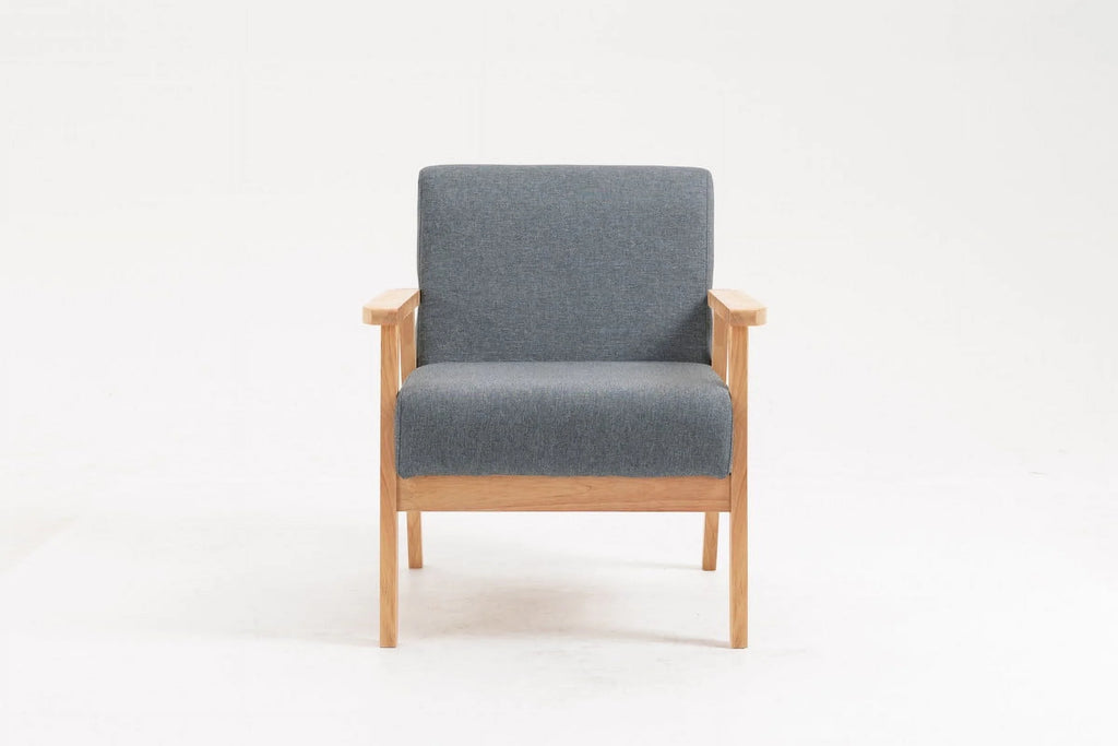 Light Gray Linen Fabric Loveseat and 2 Chair Set D663