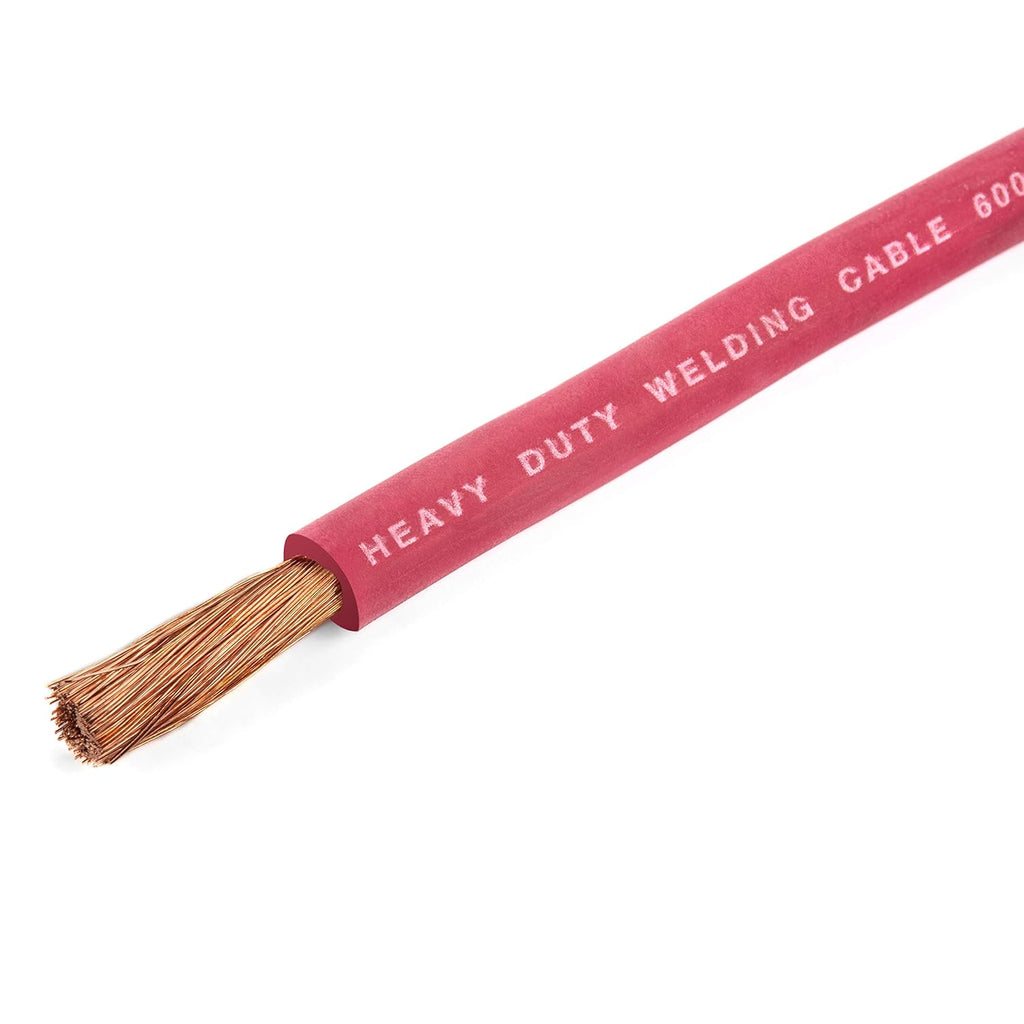 Red 25 Feet Extra Flexible Welding Cable X722