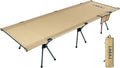 Foldable Camping Cot with Side Pocket and Storage Bag S826