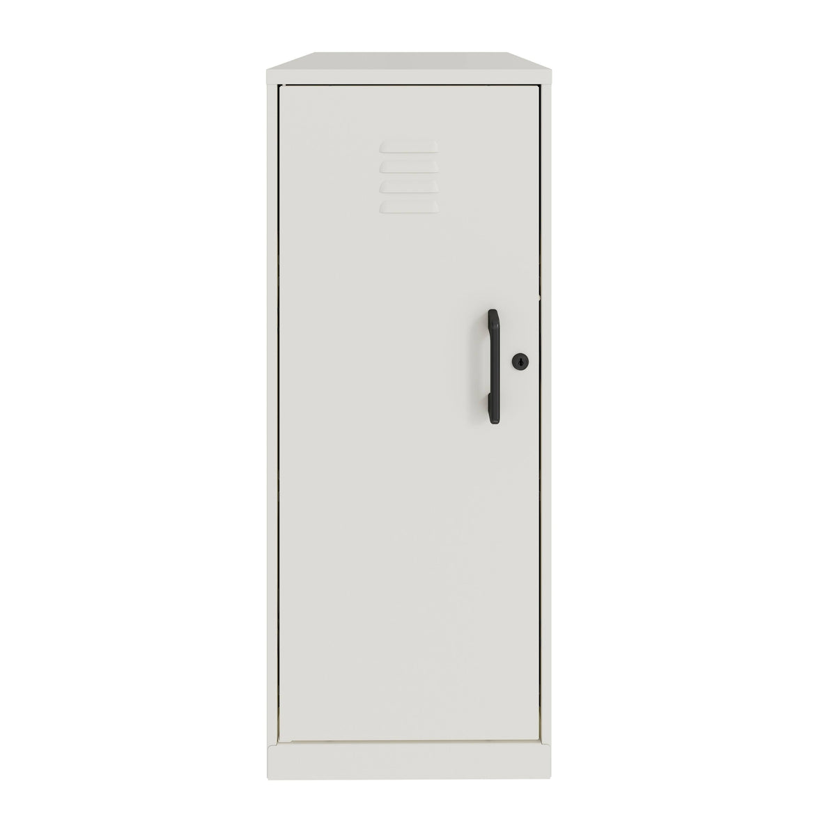 White 3 Shelf Metal Locker Cabinet K4596