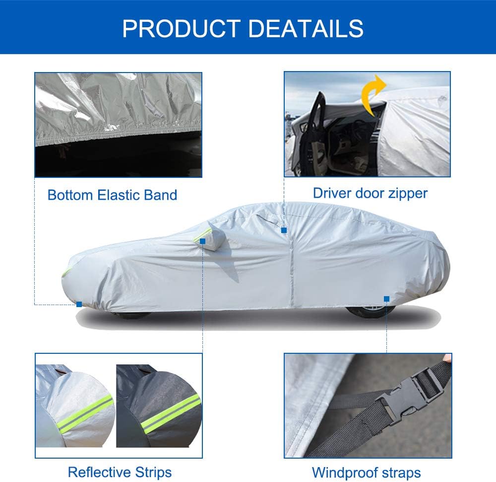 6 Layers Waterproof SUV Car Cover with Zipper Door U89803