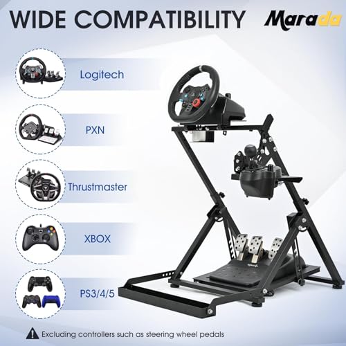 Steering Wheel Stand Racing Sim Cockpit with Seat Slot O34529