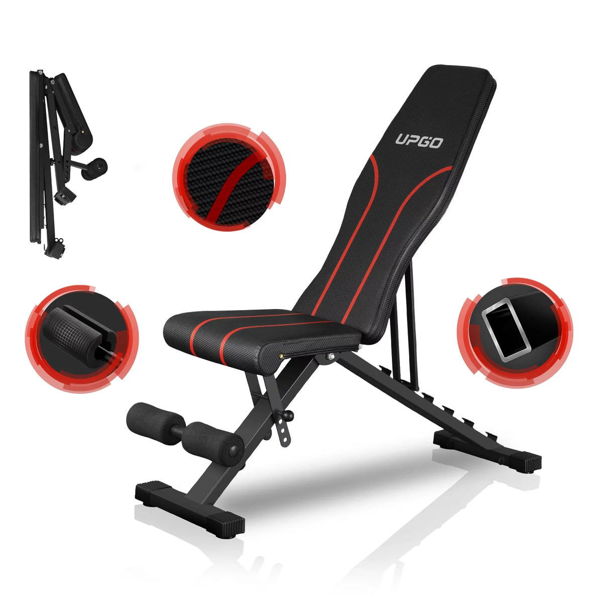 Adjustable Weight Bench 660lbs Capacity Foldable J65344