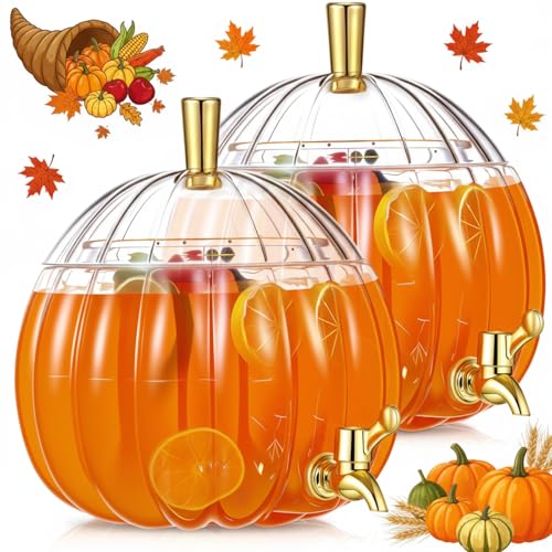 2 Pack 1.3 Gallon Plastic Beverage Dispenser with Spigot V95996