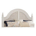 Dove White Queen Woven Wood Headboard I911