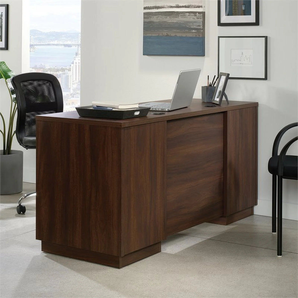 60" Engineered Wood Credenza Desk U59827