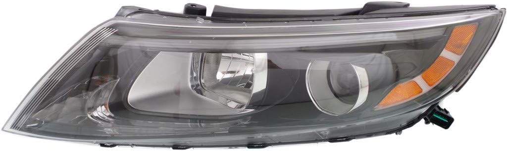 Black Housing Headlight Assembly Passenger Side with Bulbs Q709446