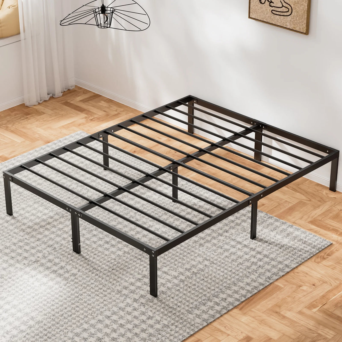Queen Metal Platform Bed Frame Q11475