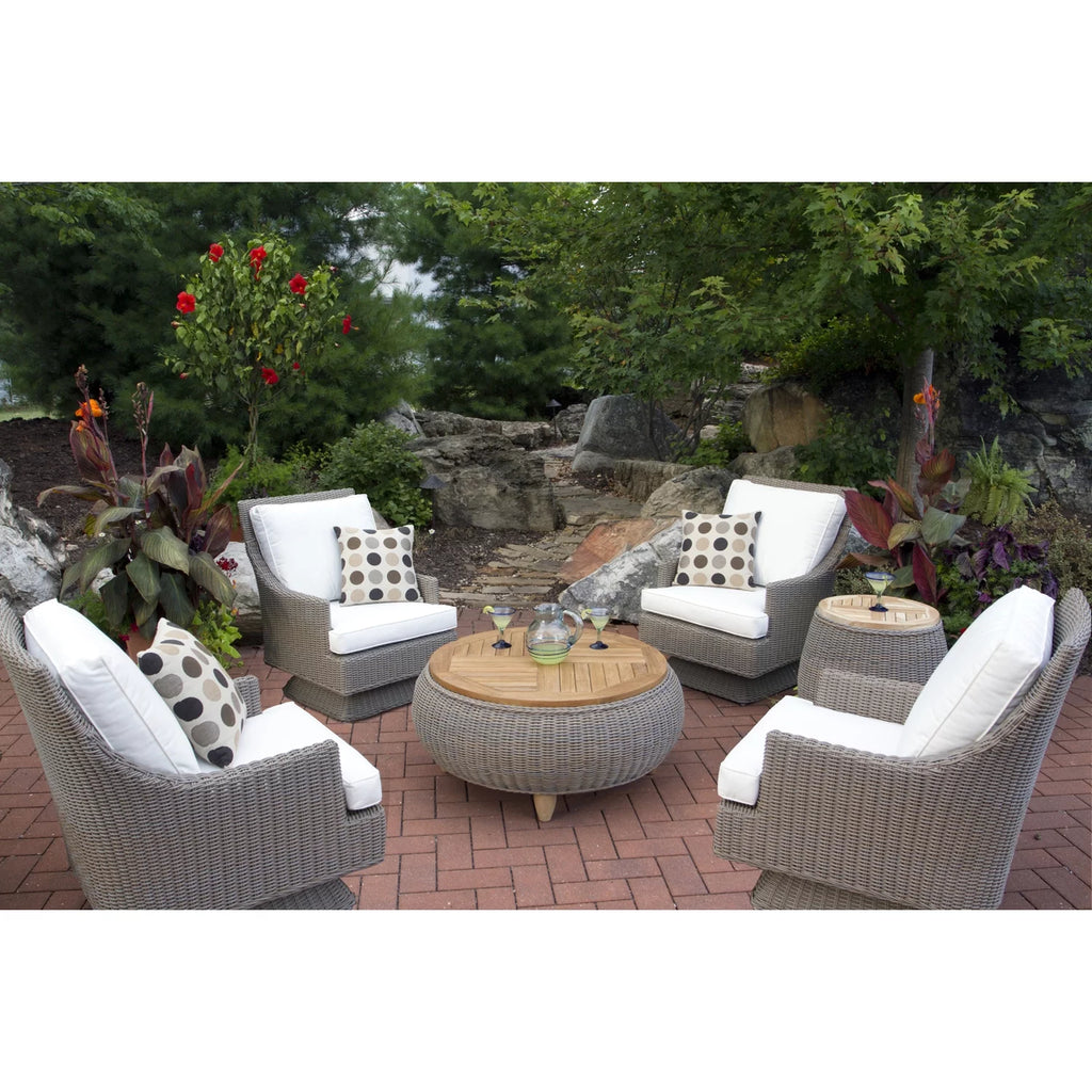 Outdoor End Table With Teak Top Q47870