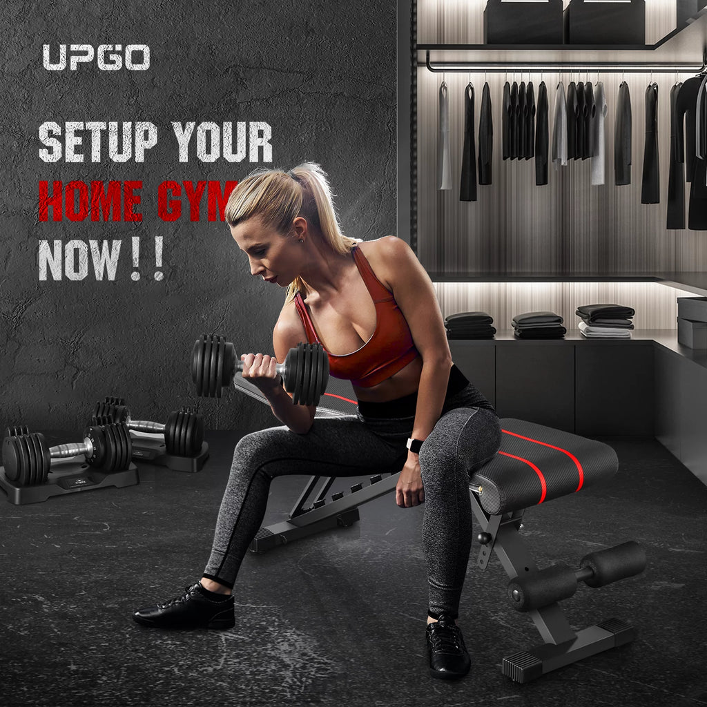 Adjustable Weight Bench 660lbs Capacity Foldable J65344