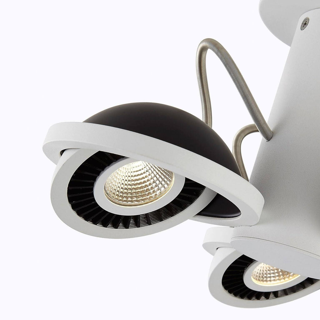 3 Light LED Surface Mount White/Black J956469