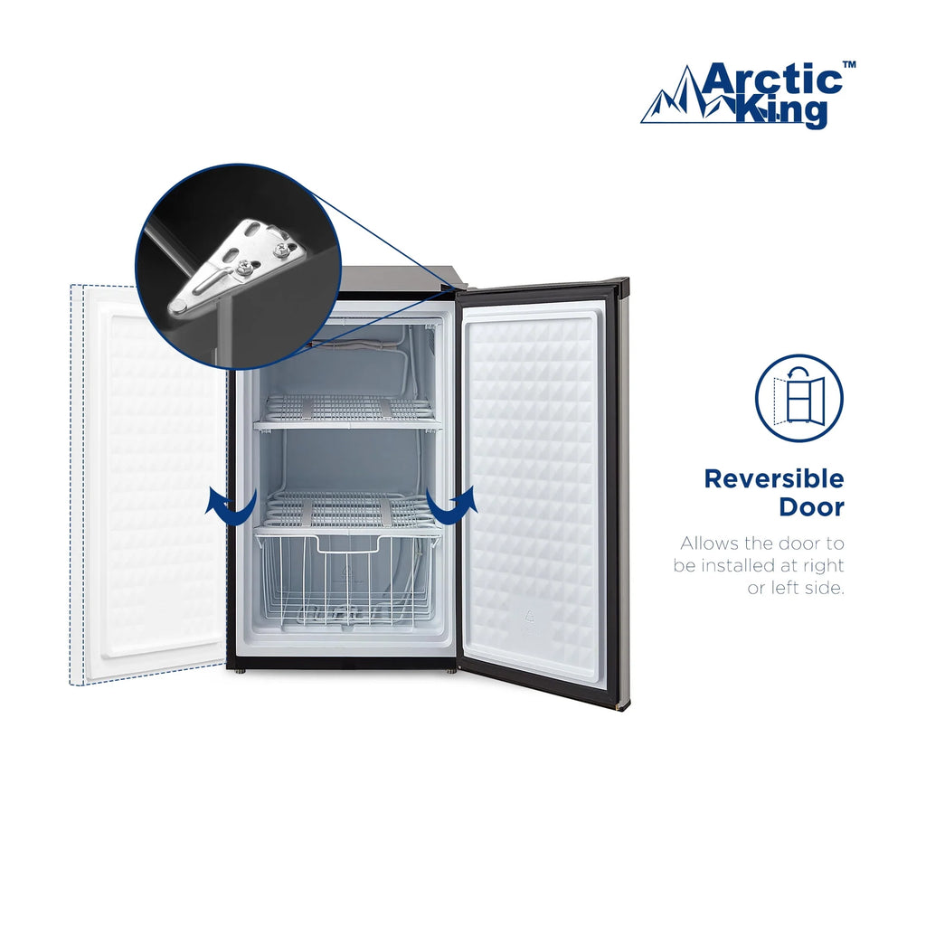 3.0 Cu ft Upright Freezer Stainless Steel R75445