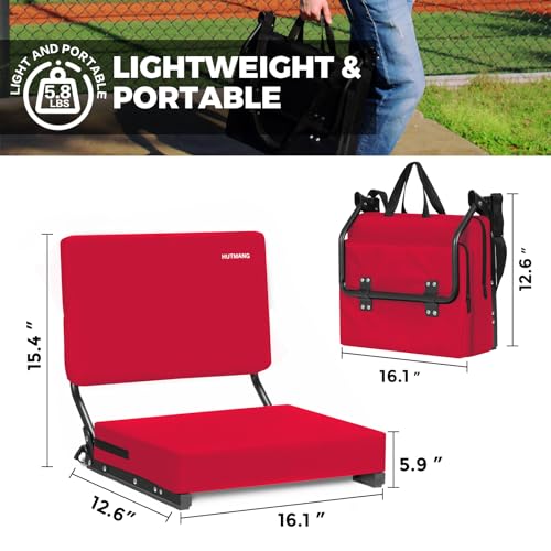 Black Portable Foldable Stadium Seat I93867