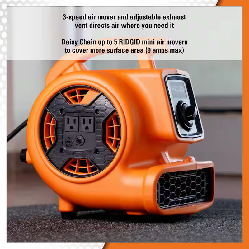 600 CFM 3-Speed Portable Blower Fan Air Mover R81955