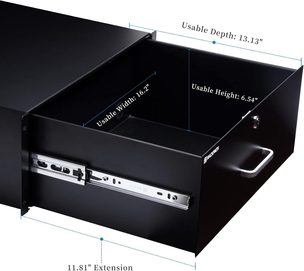 3U Rack Mount Drawer with Lock and Key I8757