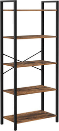 5-Tier Bookshelf with Steel Frame E770944