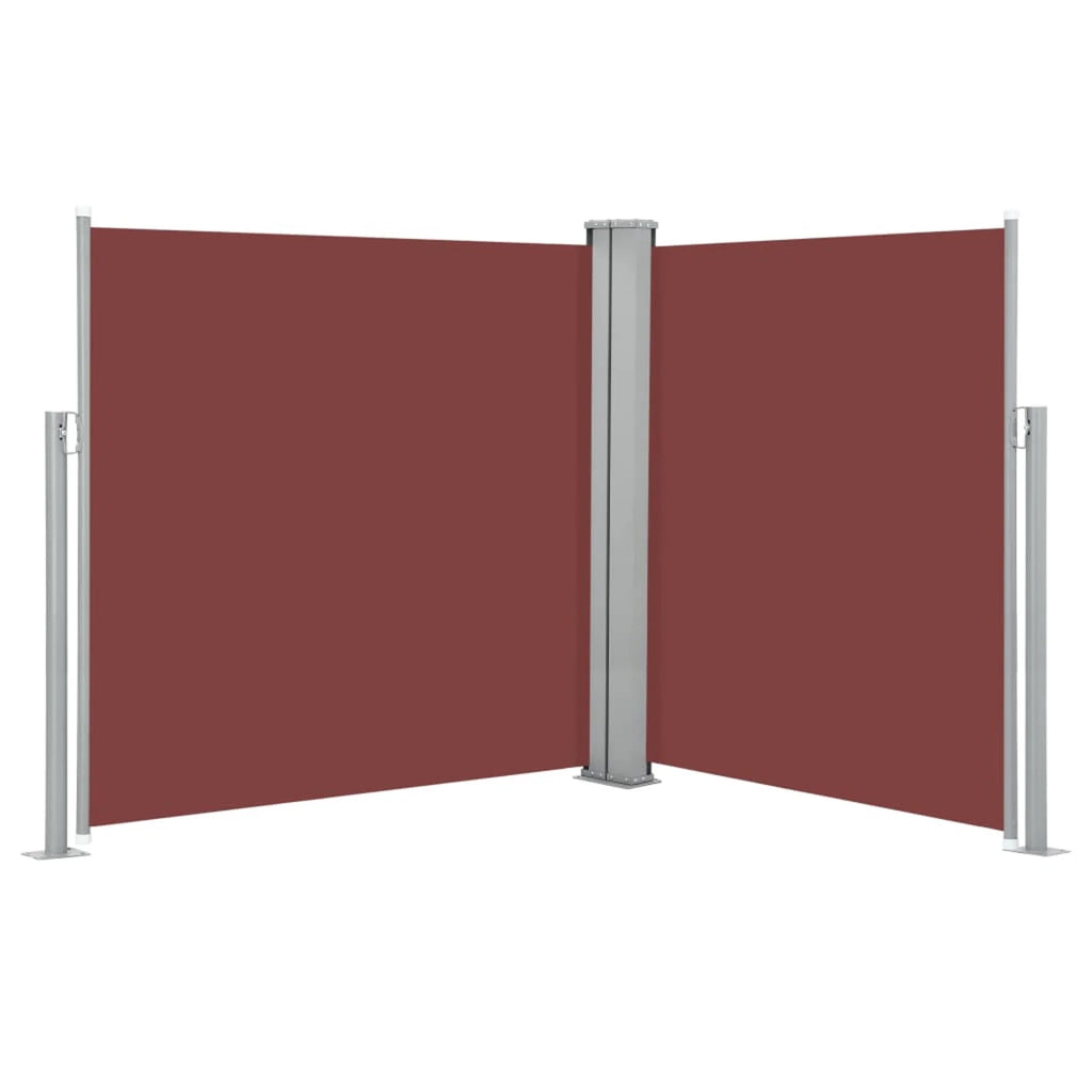 Retractable Side Awning Brown 55.1"x236.2" X619183