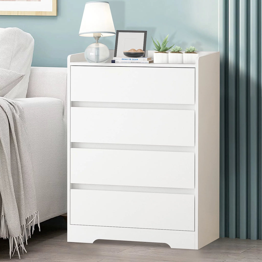 White 4 Drawer Wood Dresser V65851
