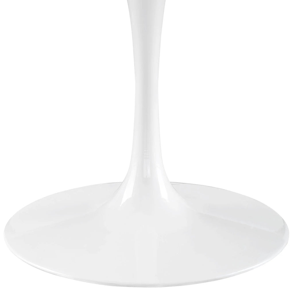 White Round Artificial Marble Dining Table B6867