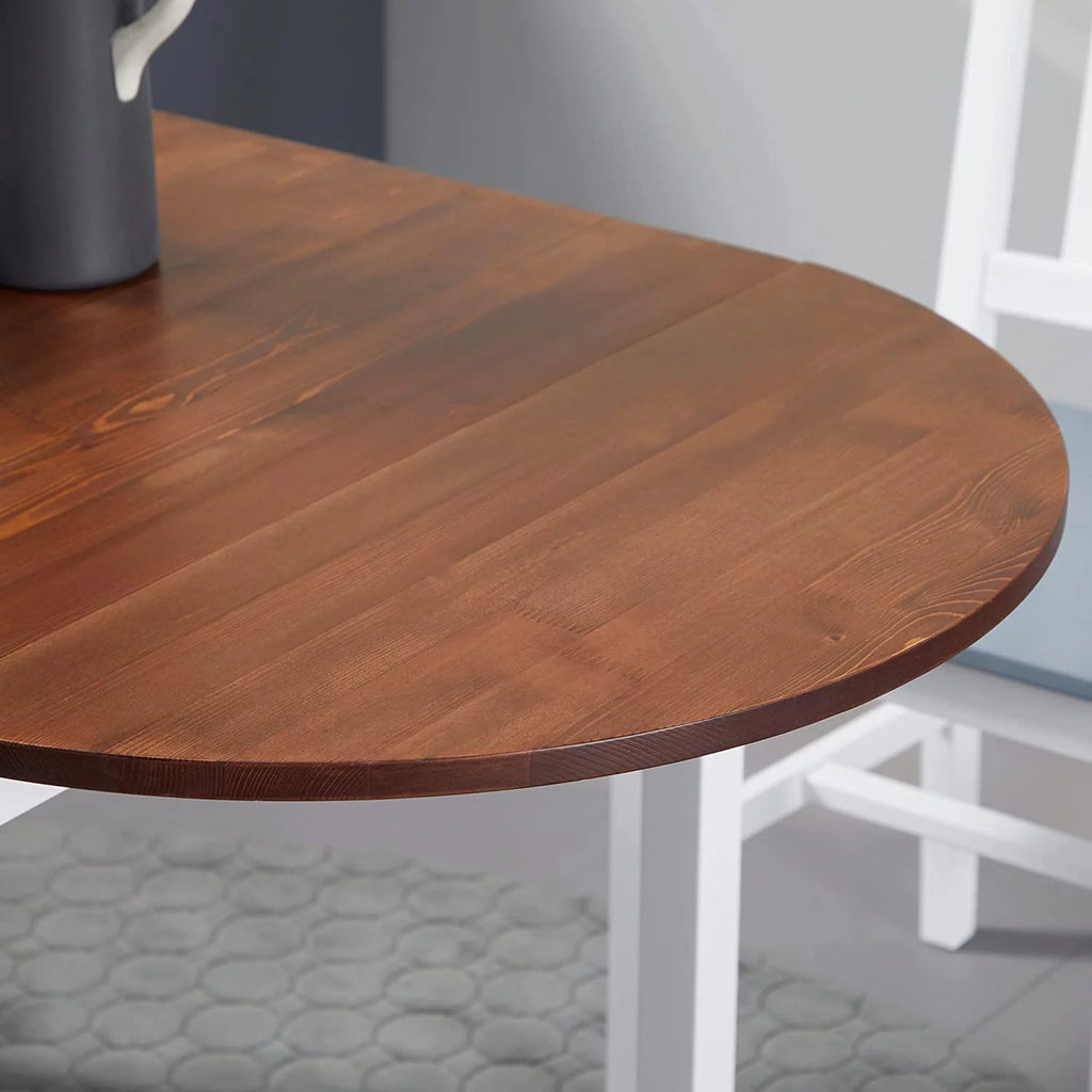 Brown Drop Leaf Solid Wood Dining Table X533
