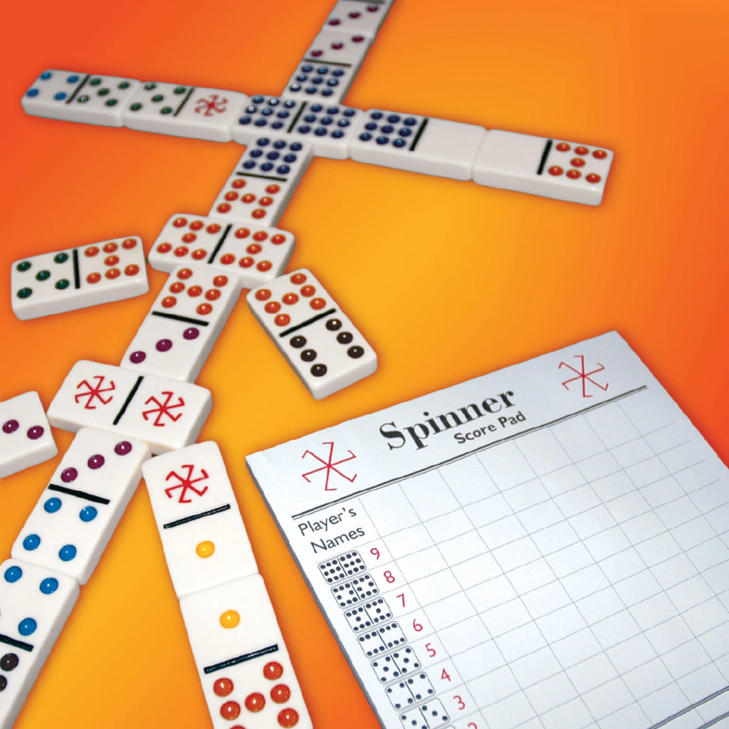 Spinner Domino Set in Wooden Case V206983