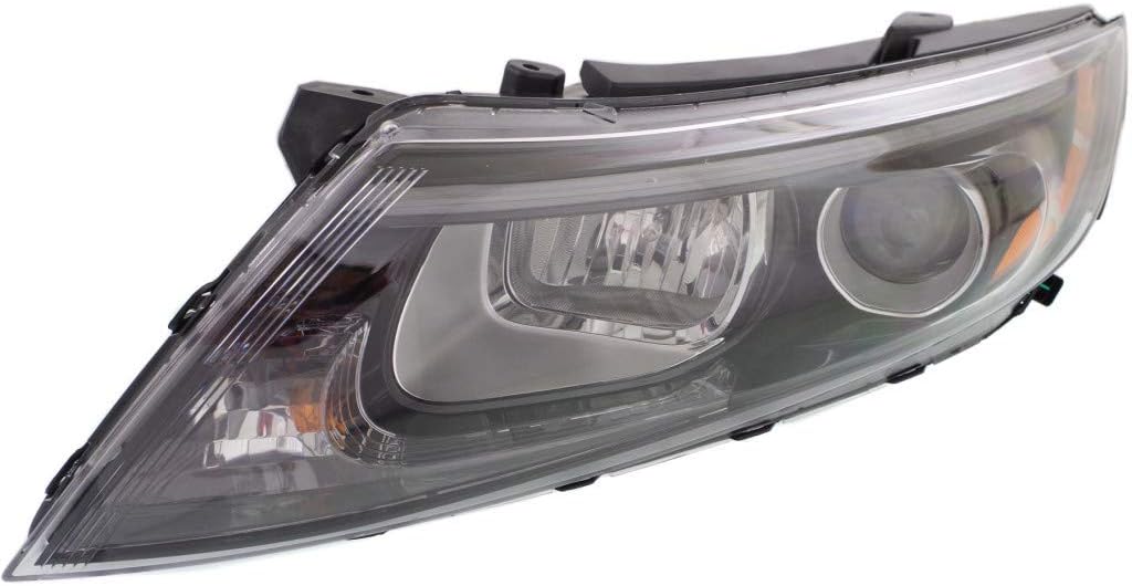 Black Housing Headlight Assembly Passenger Side with Bulbs Q709446
