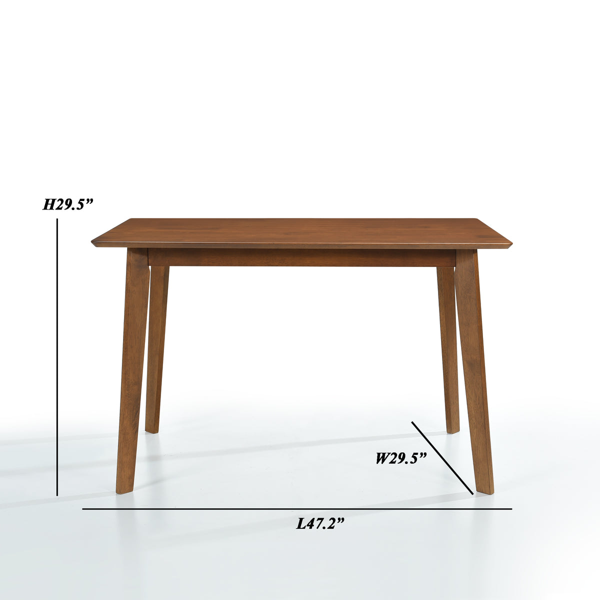 Walnut Mid Century Modern Dining Table 47 Inch Z313