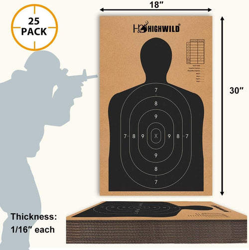 18 X 30 Cardboard Paper Targets (Pack of 25) K3229
