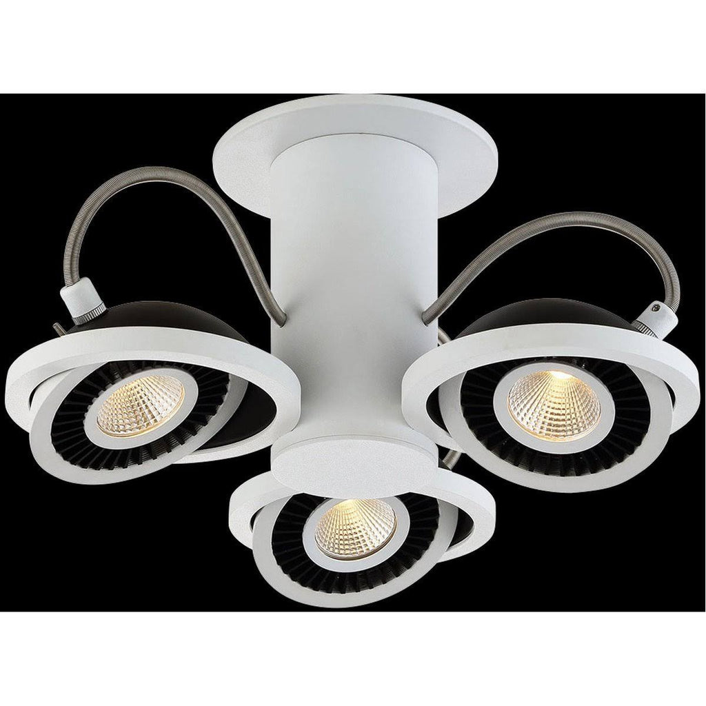 3 Light LED Surface Mount White/Black J956469