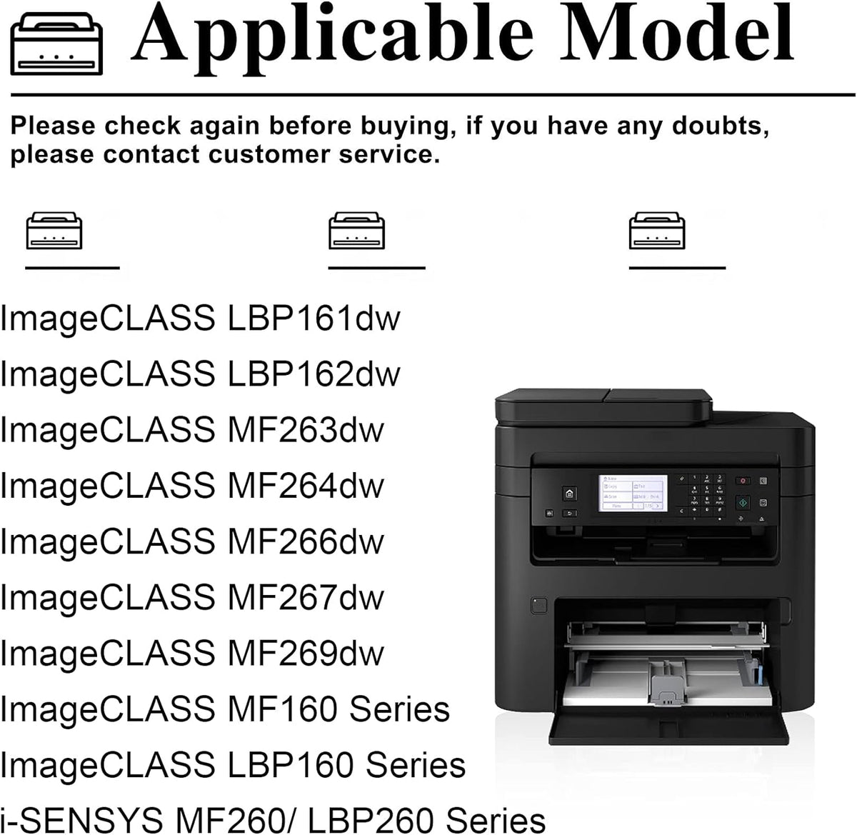 4-Pack Black Compatible Toner Cartridge O107
