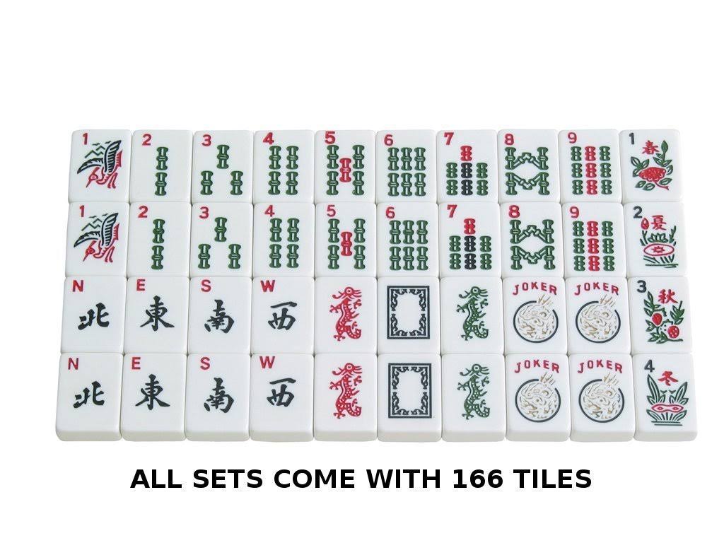 White Aluminum Case Mahjong Set L8314