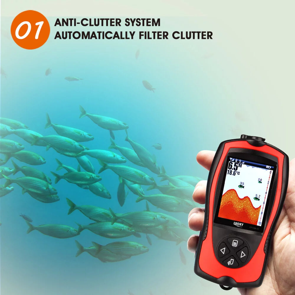 Portable Fish Finder 100M/300FT Depth Fish Alarm Wired Fish Detector L409514