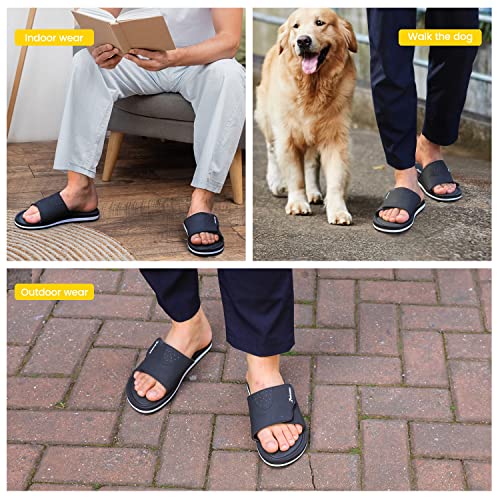 Mens Slide Sandals with Memory Foam E84967