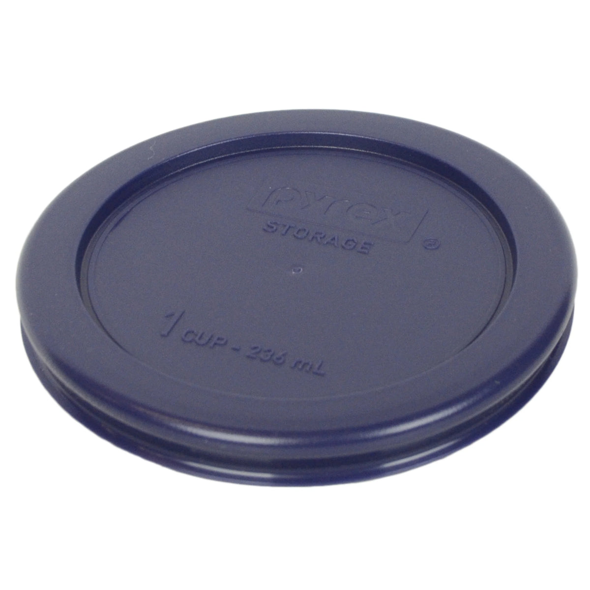 1-Cup Clear Round Glass Food Storage Bowl with Blue Lid, 6-Pack R1440