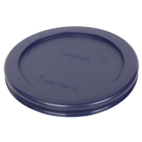 1-Cup Clear Round Glass Food Storage Bowl with Blue Lid, 6-Pack R1440