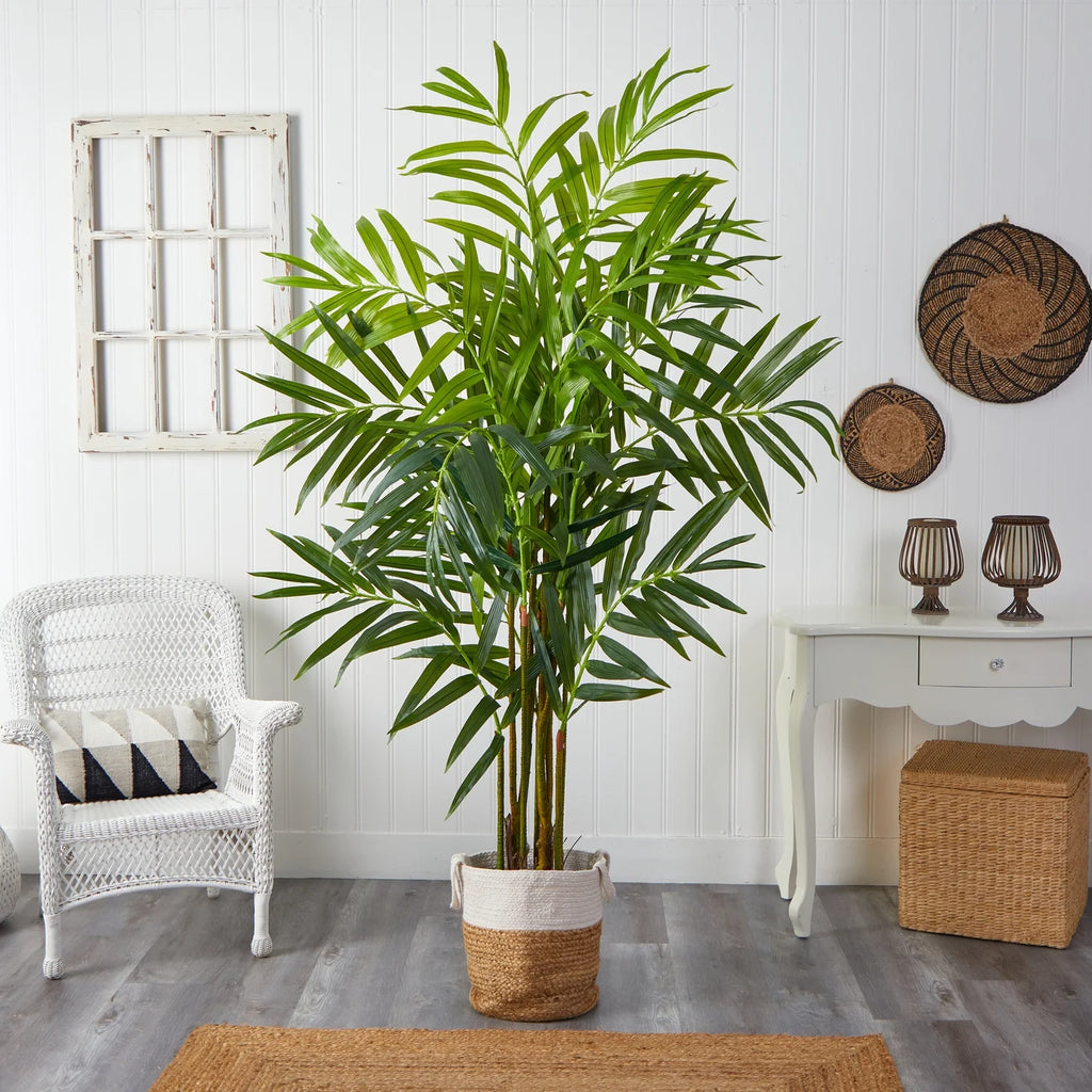 8 Ft Artificial Palm Tree with Cotton Planter U751