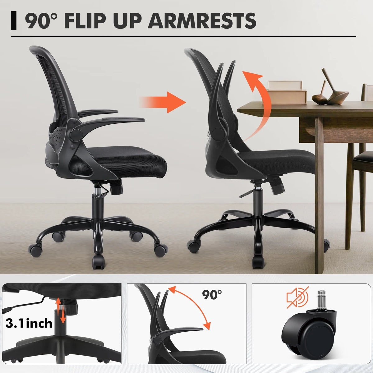 Black Ergonomic Mesh Office Chair M14891