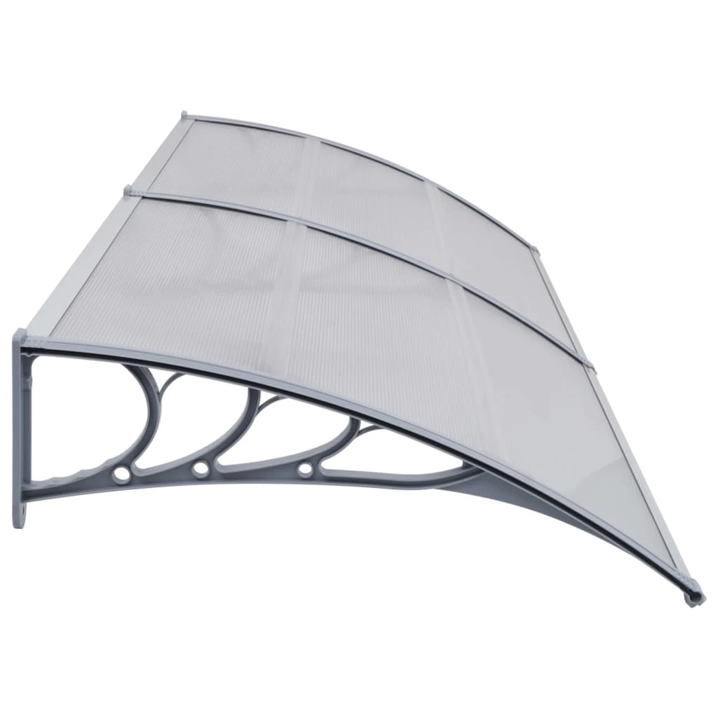 Door Canopy Window Awning Front Door Patio Cover Polycarbonate Transparent Sheets Porch Sun Shade Shelter Overhead Door Canopy 118.1in x 39.4in K360435