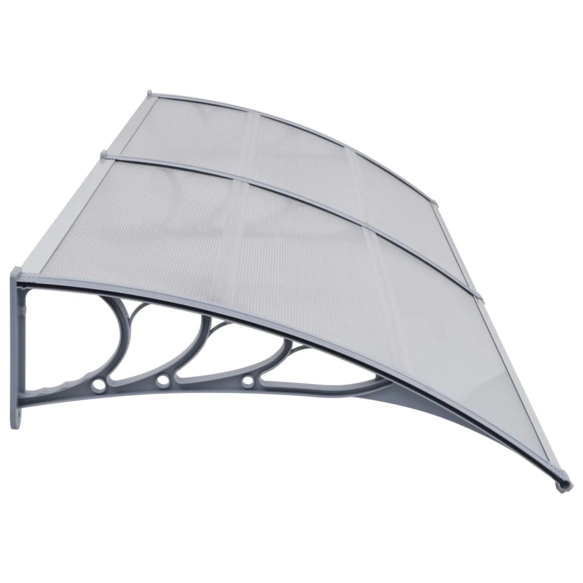 Door Canopy Window Awning Front Door Patio Cover Polycarbonate Transparent Sheets Porch Sun Shade Shelter Overhead Door Canopy 118.1in x 39.4in K360435