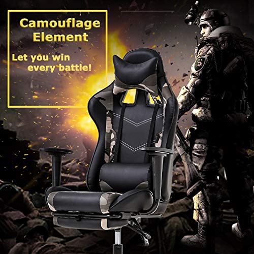 Ergonomic PU Leather Office Chair with Footrest Y49718
