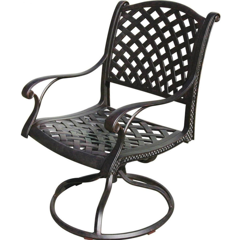 Cast Aluminum Patio Swivel Rocker Dining Chair M8684