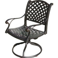 Cast Aluminum Patio Swivel Rocker Dining Chair M8684