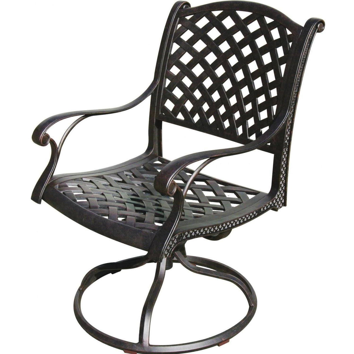 Cast Aluminum Patio Swivel Rocker Dining Chair M8684