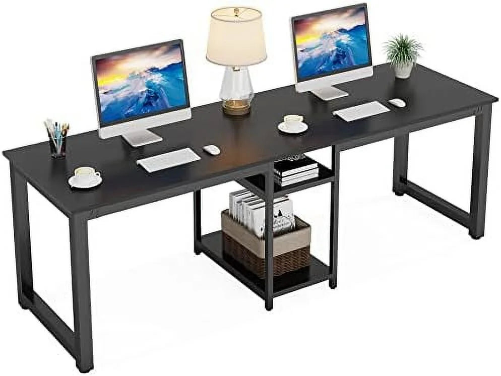 78 Inches White Two Person Computer Desk V345265